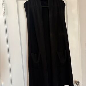 Elegant Black Open Front Cardigan